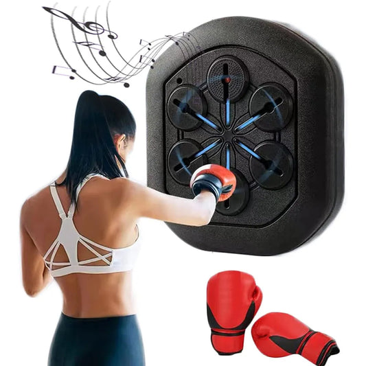 Liteboxer: Portable Wall-Mounted Music Boxing with girl