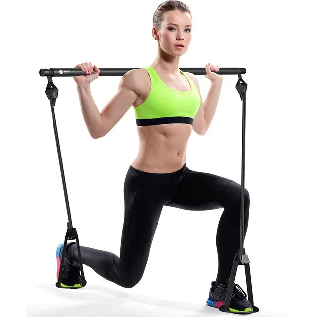 Adjustable Pilates Bar exercise